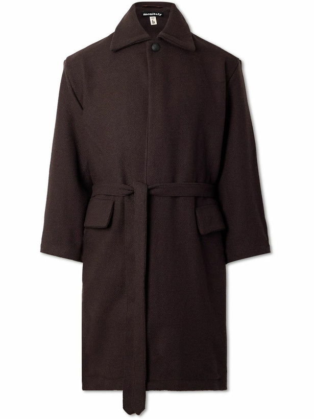 Photo: Monitaly - Jute Belted Alpaca-Blend Coat - Brown