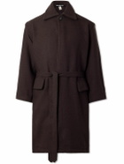 Monitaly - Jute Belted Alpaca-Blend Coat - Brown
