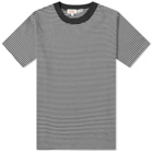 Armor-Lux Men's Callac Fine Stripe T-Shirt in Black/Natural