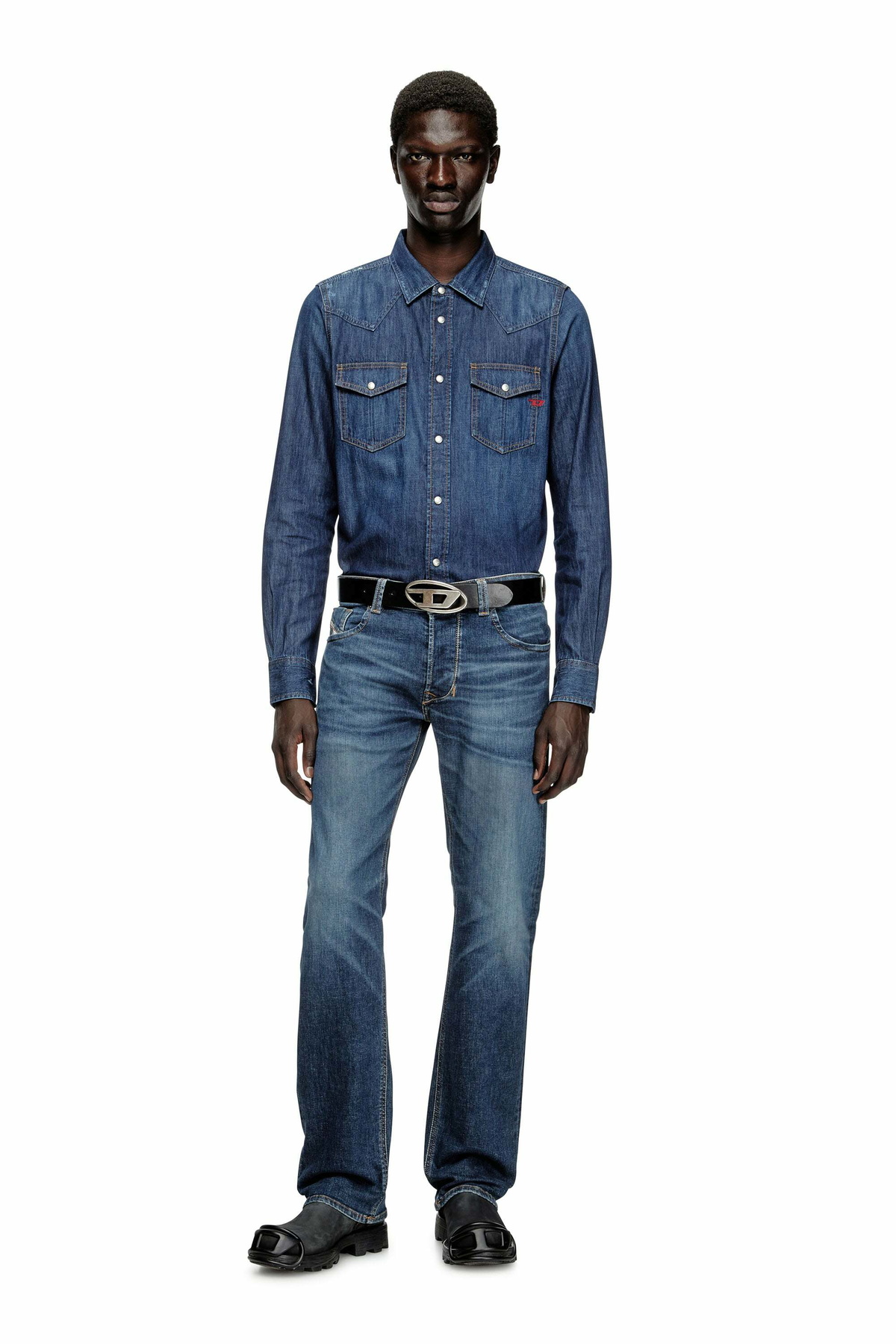 Diesel Denim overshirt - Denim Shirts Mens in Blue