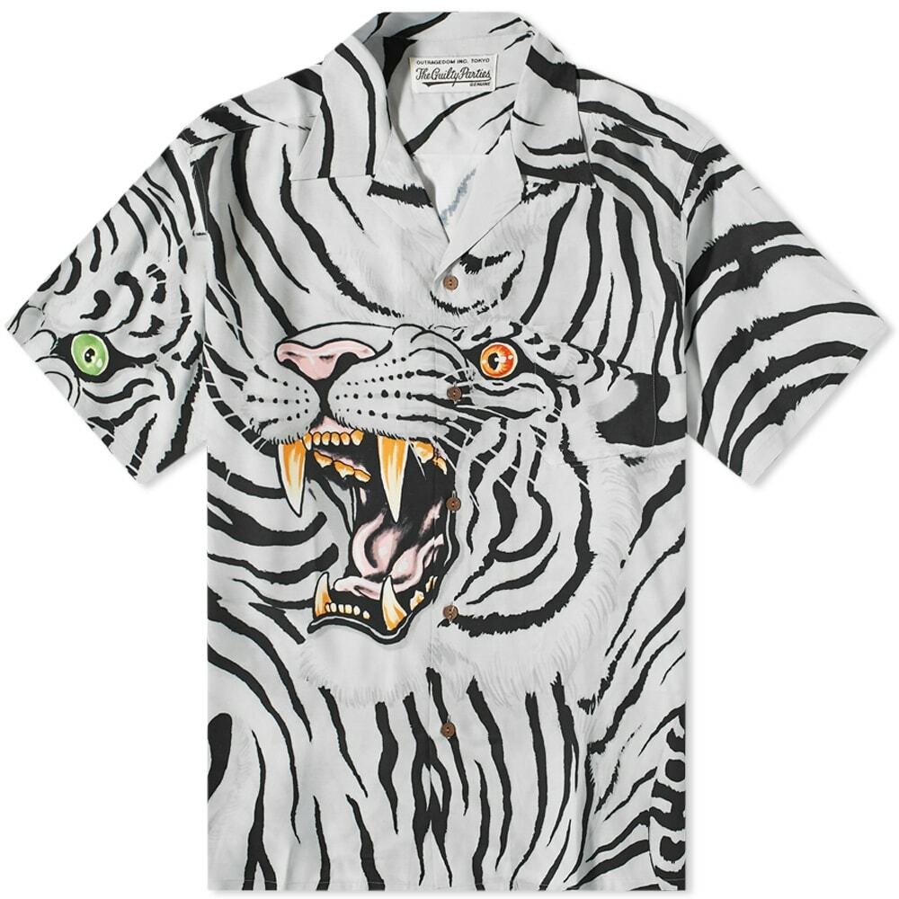 Wacko Maria Men's Tim Lehi Tiger Vacation Shirt in Grey Wacko Maria