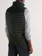 Sease - Warmer Slim-Fit Virgin Wool and Quilted Nylon Recycled Down Vest - Green