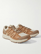 Salomon - X-MISSION 4 Suede, Mesh and Ripstop Sneakers - Neutrals