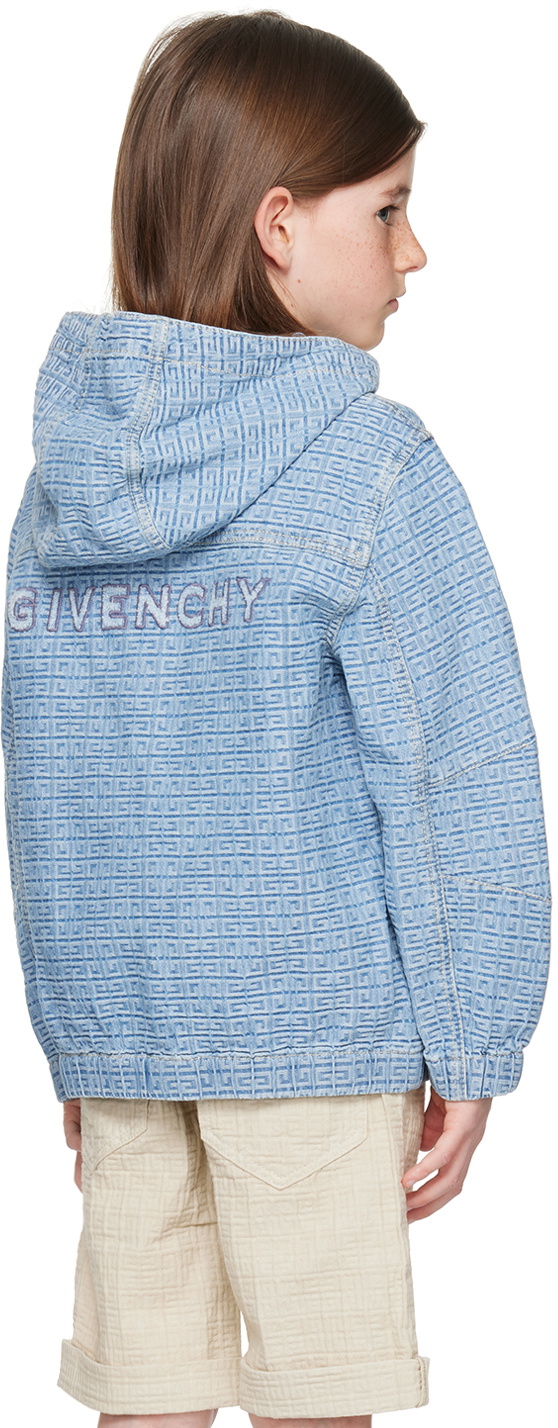 Givenchy Kids Blue Hooded Jacket