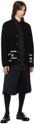Comme des Garçons Homme Plus Black Buttons Cardigan