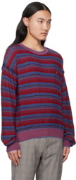 Vivienne Westwood Blue & Red Broken Stitch Sweater