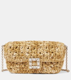 Roger Vivier Jeux De Fille raffia-effect shoulder bag