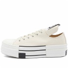Converse Men's x Rick Owens DBL DRKSTAR OX Sneakers in Natural Ivory/Black/Egret
