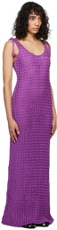 Moschino Purple Self-Tie Maxi Dress