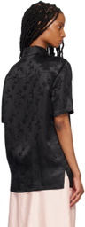 KIM SHUI SSENSE Exclusive Black Embroidered Shirt