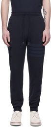 Thom Browne Navy 4-Bar Lounge Pants