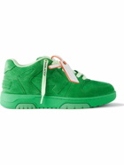 Off-White - Out of Office Suede Sneakers - Green