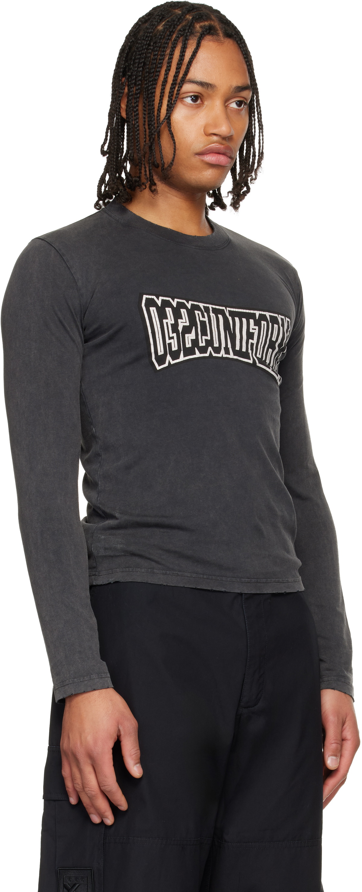 032c Black One Dollar Bill Tight Longsleeve T-shirt