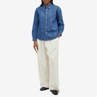 A.P.C. Women's Brodee Boyfriend Denim Shirt in Washed Indigo