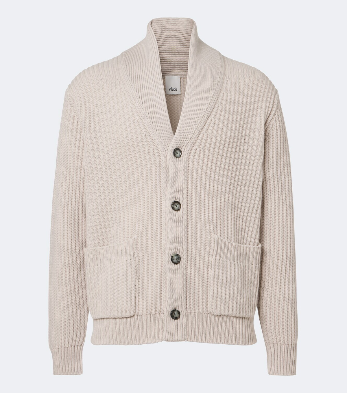 Allude Ribbed-knit wool and cashmere cardigan
