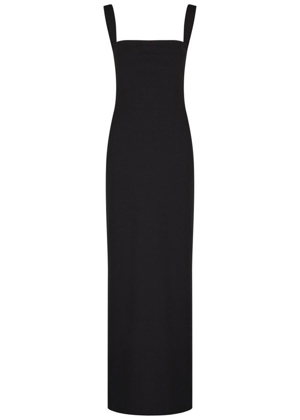 Photo: Solace London Joni Crepe Maxi Dress Black