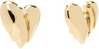Amina Muaddi Gold Heartbreaker Earrings