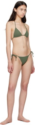 Matteau Khaki String Triangle Bikini Top