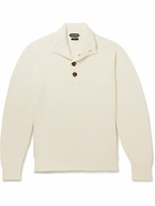 TOM FORD - Ribbed Wool and Silk-Blend Rollneck Sweater - Neutrals