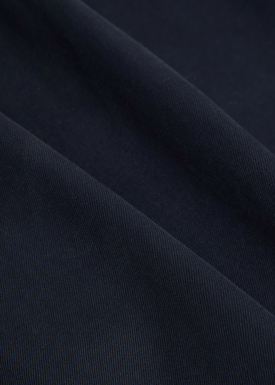 Gant Pleated Cotton-twill Chinos Navy