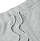 MCQ - Tapered Appliquéd Mélange Loopback Cotton-Jersey Sweatpants - Gray