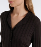 Jardin des Orangers Ribbed-knit virgin wool cardigan