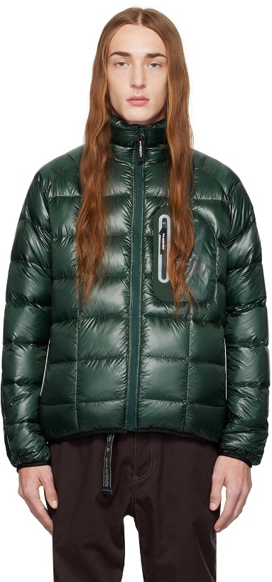 Photo: and wander Green Diamond Stitch Packable Down Jacket