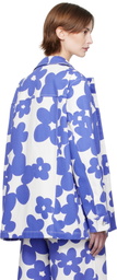 Marni Blue & White Dillies Print Jacket