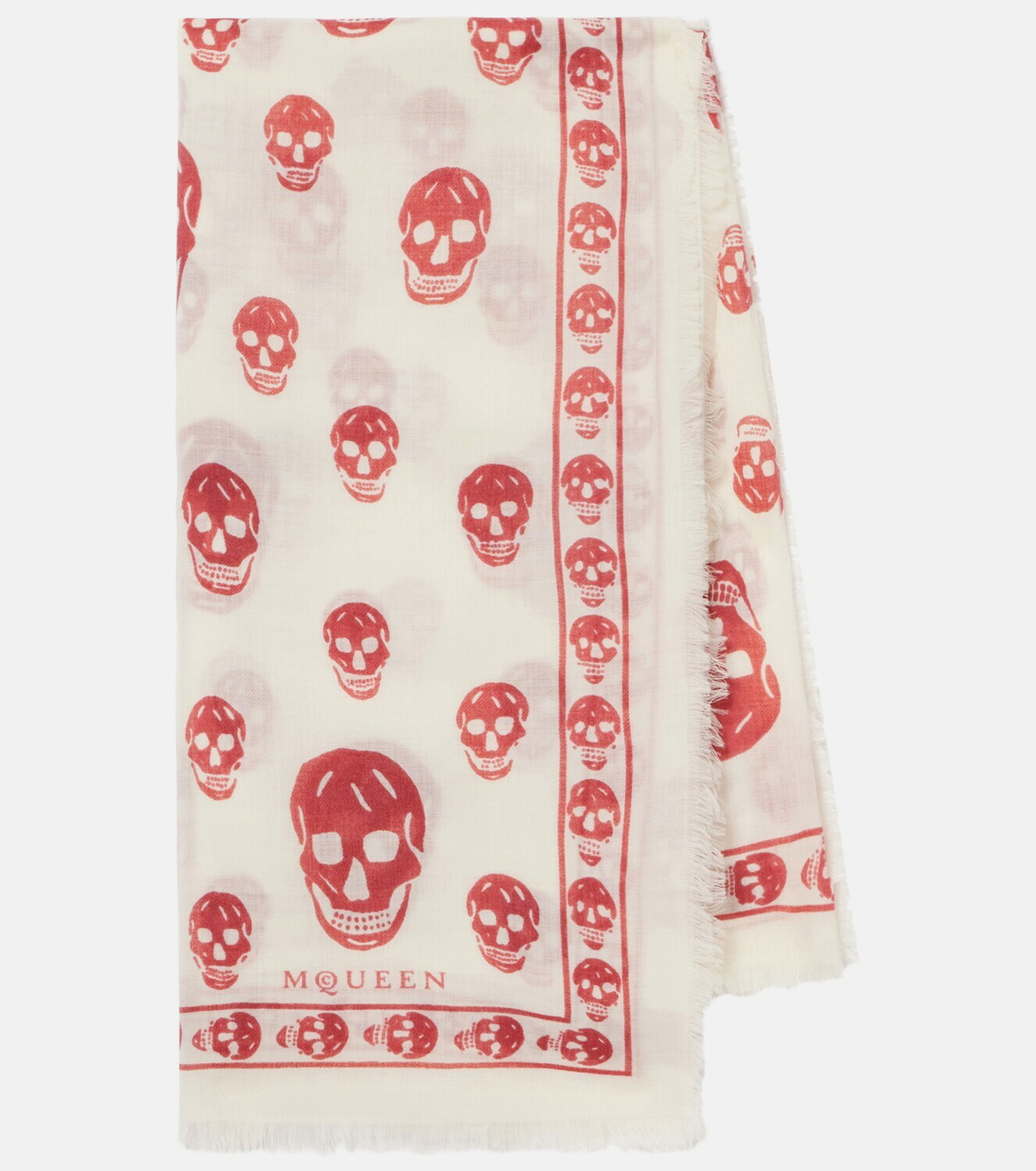 McQueen Skull silk chiffon scarf