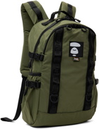 AAPE by A Bathing Ape Khaki Canvas Backpack