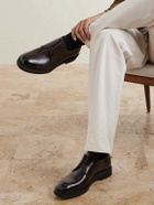 Mr P. - Leather Derby Shoes - Brown