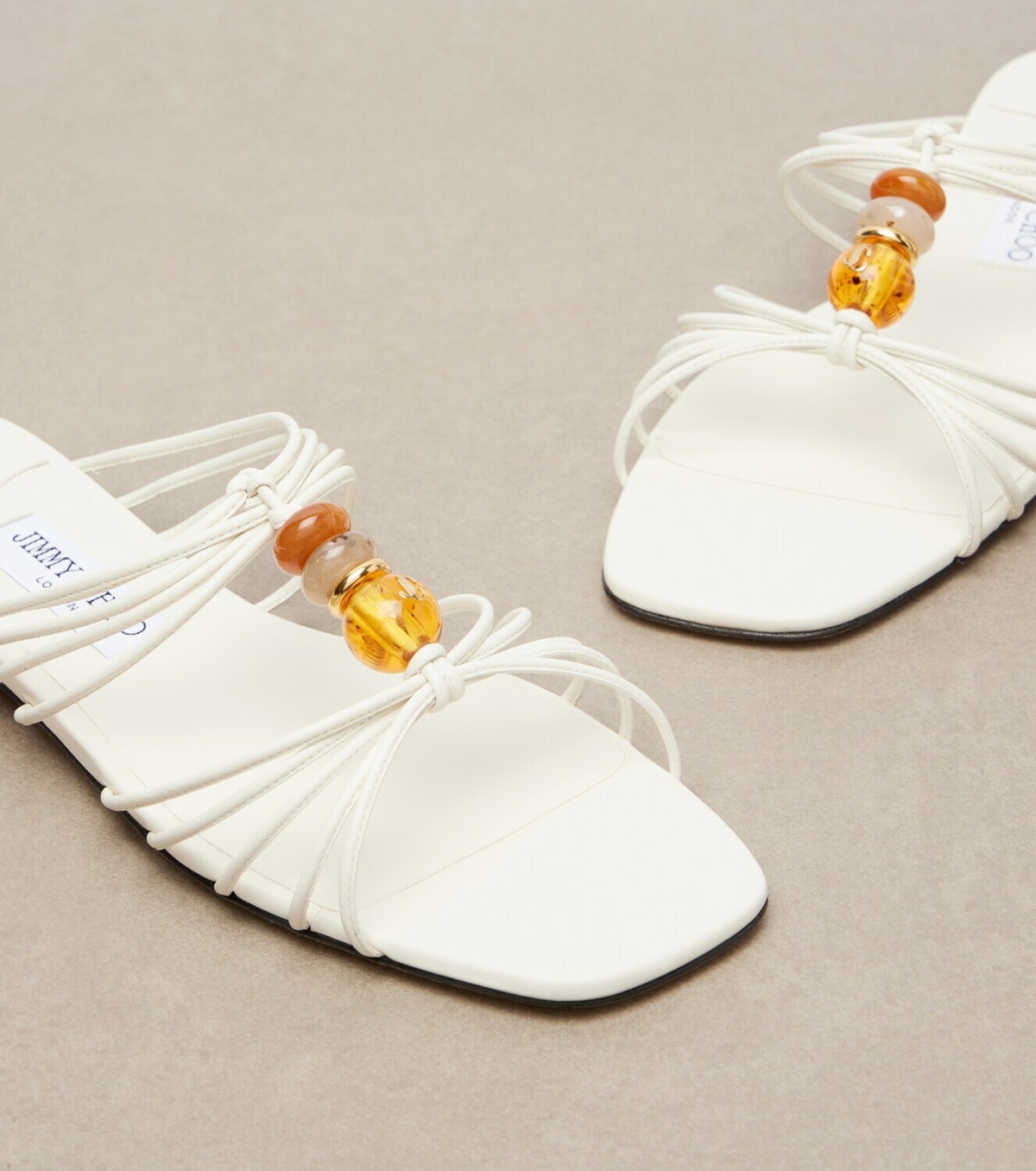 Jimmy Choo Lova beaded leather sandals