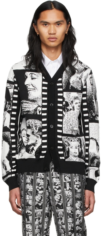 Photo: Moschino Black & White Filmstrips Cardigan