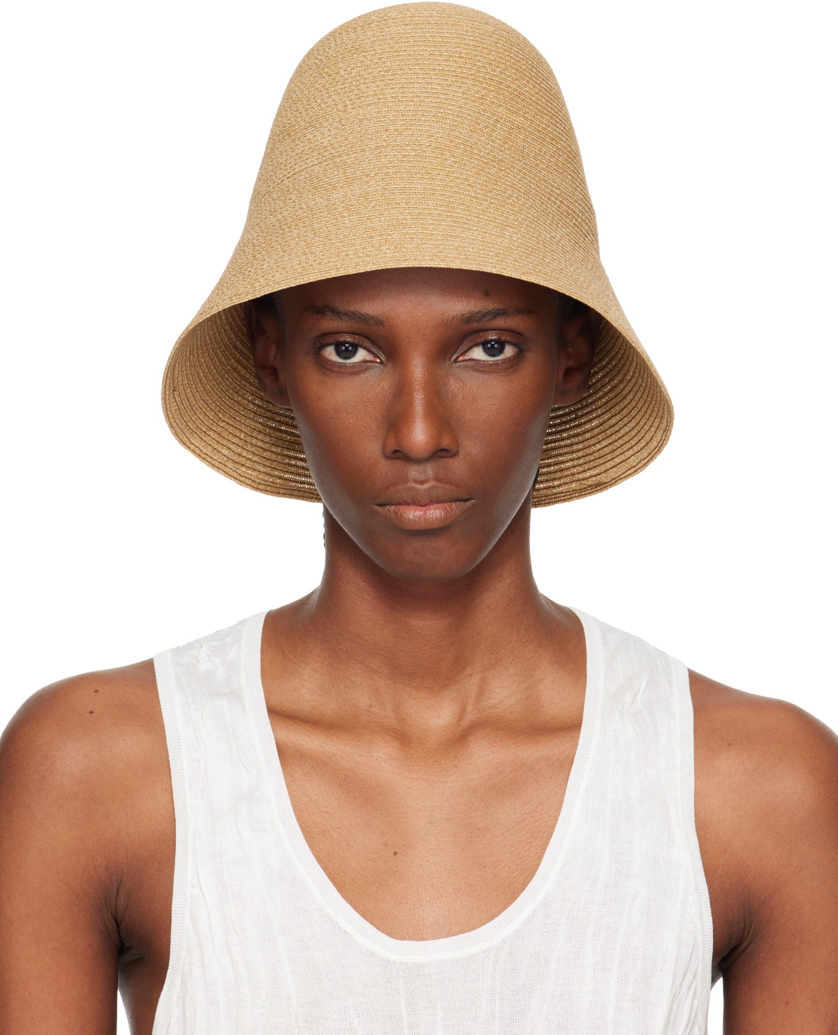 TOTEME Black Paper Straw Beach Hat Toteme