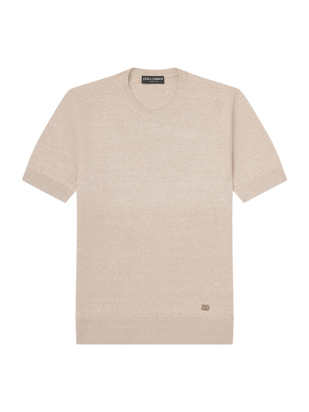 Photo: Dolce&Gabbana - Linen-Blend T-Shirt - Neutrals