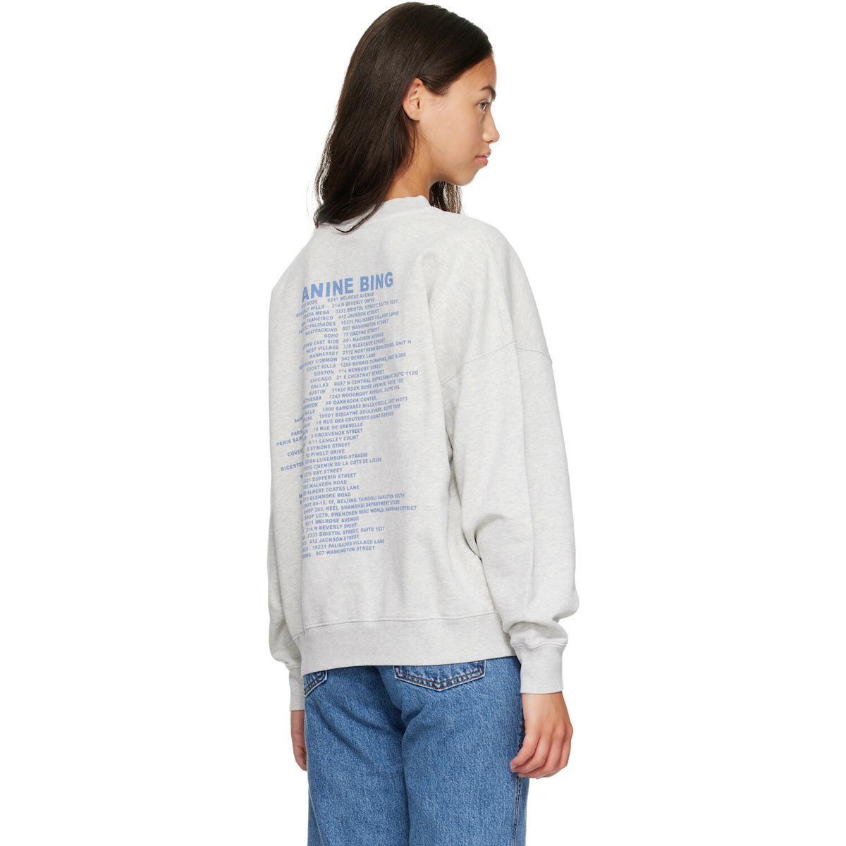 ANINE BING Gray Miles Waves Sweatshirt