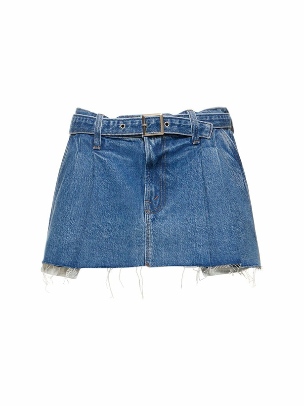 Photo: MOTHER - Snacks Pleated Denim Mini Skirt