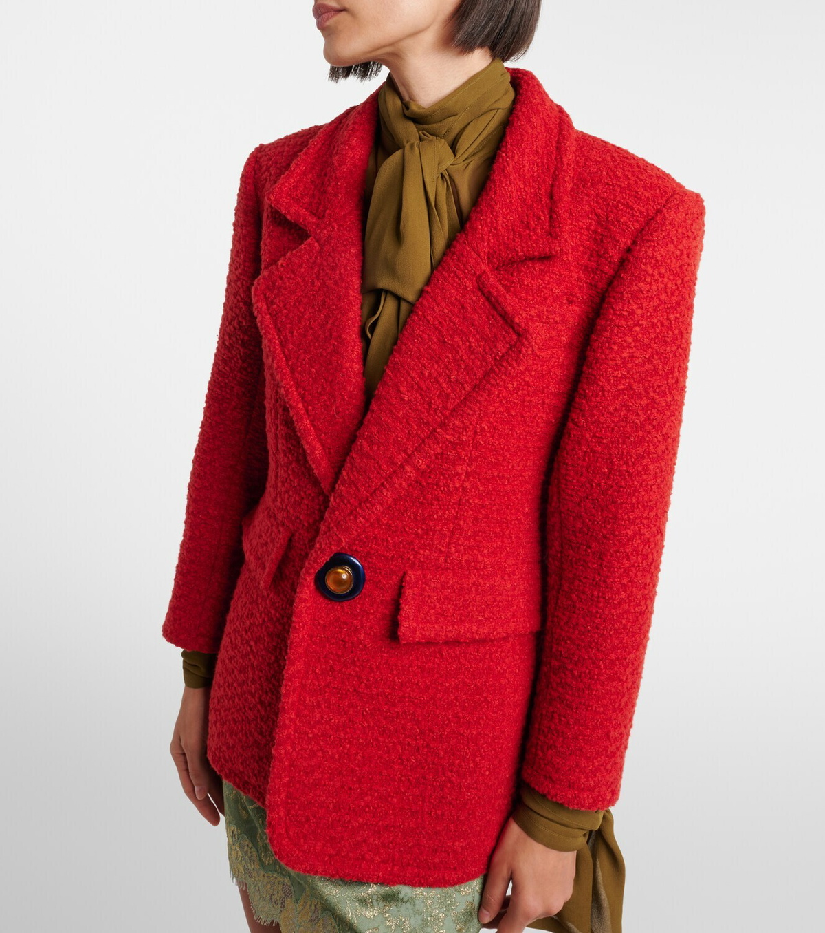 Saint Laurent Wool and silk-blend tweed jacket