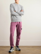 Stone Island - Tapered Logo-Appliquéd Cotton-Jersey Sweatpants - Purple