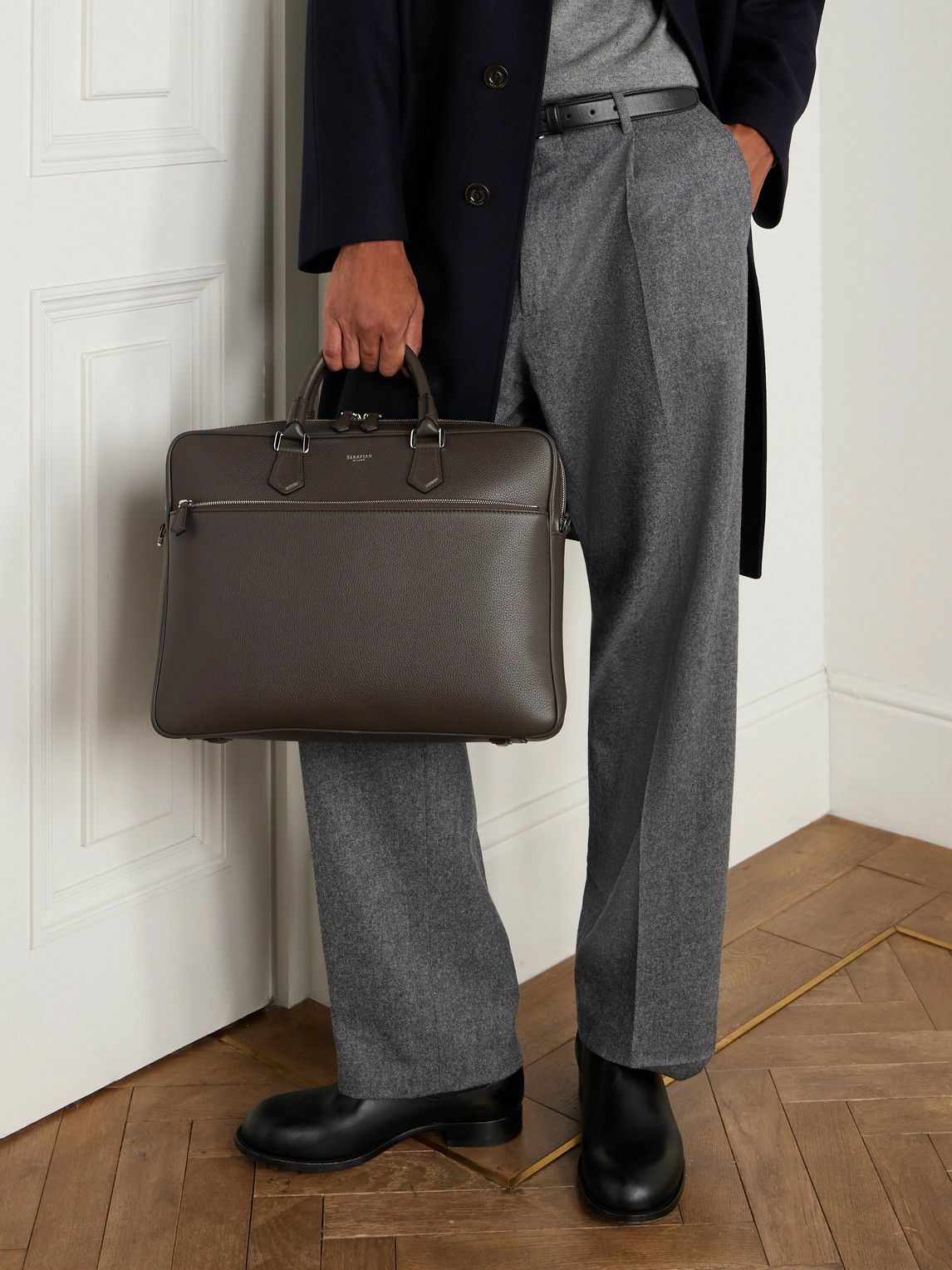 Serapian - Cachemire Full-Grain Leather Briefcase