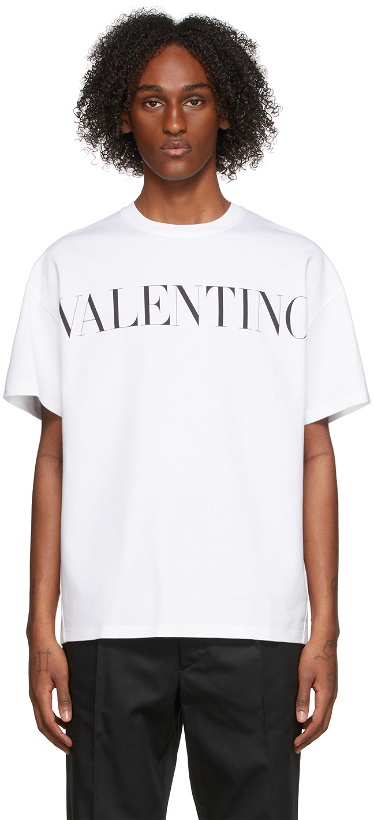 Photo: Valentino White 'Valentino' Print T-Shirt