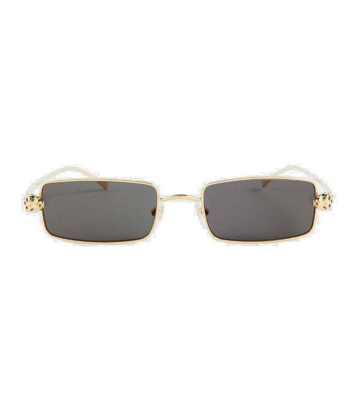 Photo: Cartier Eyewear Collection Embellished rectangular sunglasses