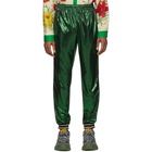 Gucci Green Laminated Oversized Lounge Pants