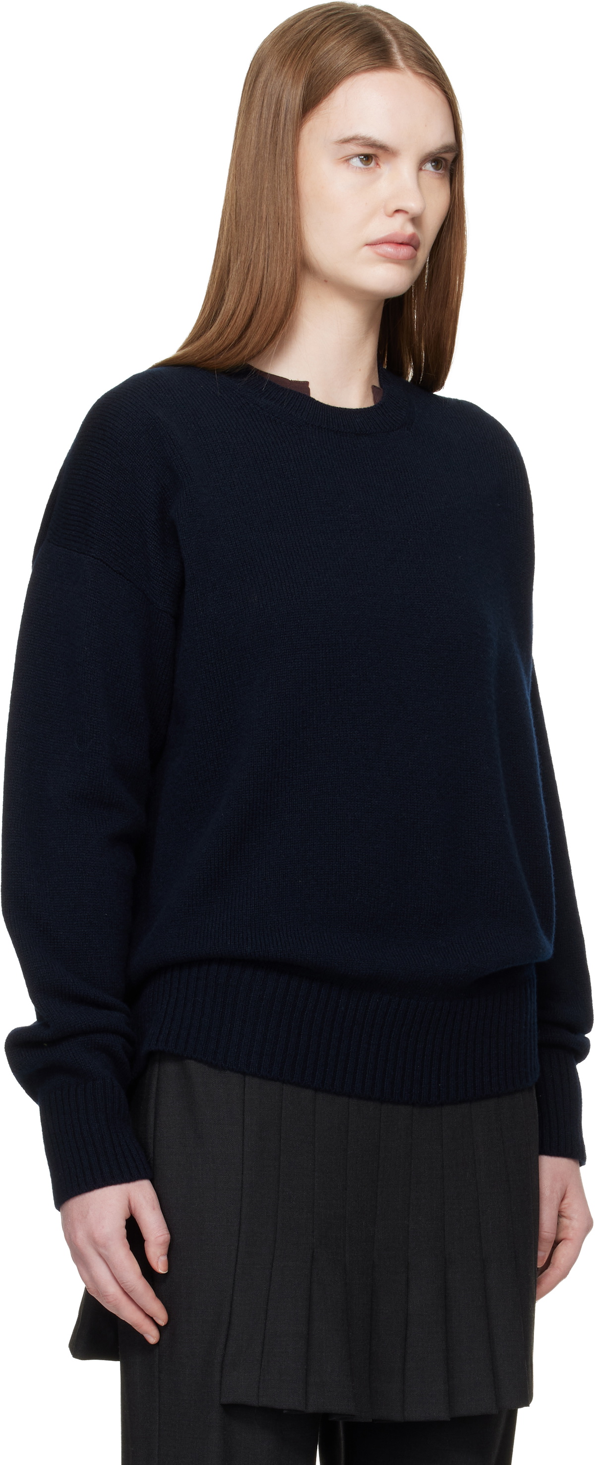 &Daughter Navy Innes Slouch Sweater