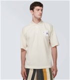JW Anderson Embroidered cotton jersey polo shirt