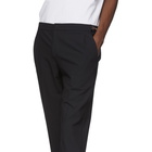 Solid Homme Black Zippered Waist Trousers