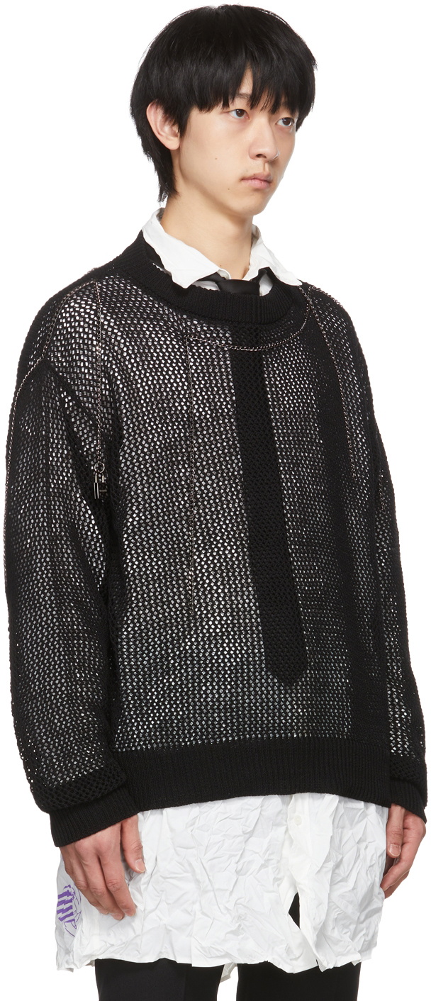 Yuki Hashimoto Black Chained Sweater Yuki Hashimoto