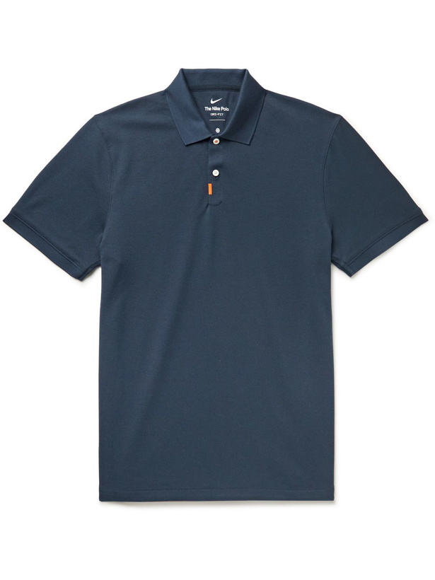 Photo: Nike - Cotton-Blend Piqué Dri-FIT Polo Shirt - Blue