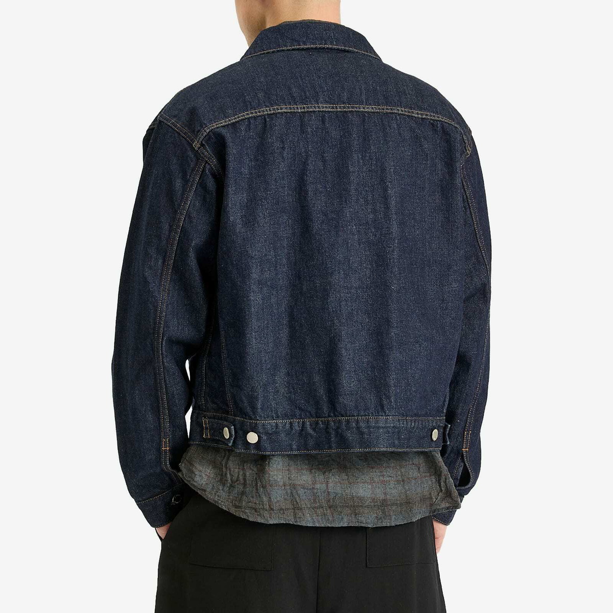 Uniform Experiment Men's Washed Denim Jacket in Indigo