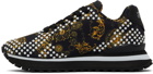 Versace Jeans Couture Black Signature Print Impulse Sneakers